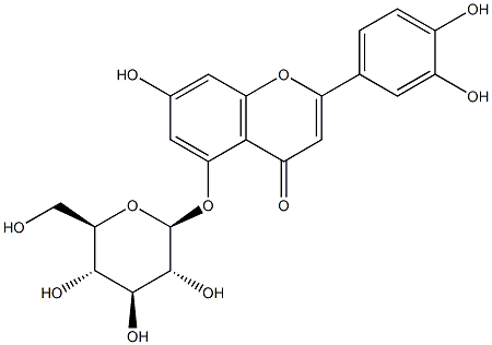 Luteolin-5-O-β-D-glucopyranoside Struktur