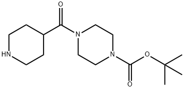 4-(PIPERIDINE-4-CARBONYL)-PIPERAZINE-1-CARBOXYLIC ACID TERT-BUTYL ESTER Struktur