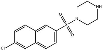 1-[(6-CHLORO-2-NAPHTHALENYL)SULFONYL]PIPERAZINE Struktur