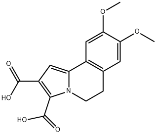 5,6-Dihydro-8,9-dimethoxypyrrolo[2,1-a]isoquinoline-2,3-dicarboxylic acid Struktur