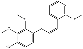 2,3-Dimethoxy-4-[(Z)-3-(2-methoxyphenyl)-2-propenyl]phenol Struktur