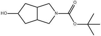 Cyclopenta[c]pyrrole-2(1H)-carboxylic acid, hexahydro-5-hydroxy-, 1,1-diMethylethyl ester Struktur