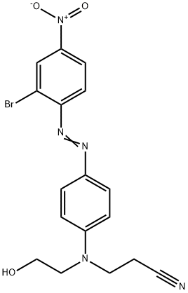 3-[[4-[(2-bromo-4-nitrophenyl)azo]phenyl](2-hydroxyethyl)amino]propiononitrile Struktur