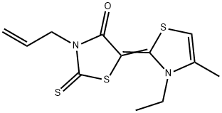 3-ALLYL-5-(3-ETHYL-4-METHYL-2-THIAZOLINYLIDENE)RHODANINE Struktur