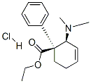 ethyl cis-2-(dimethylamino)-1-phenylcyclohex-3-ene-1-carboxylate hydrochloride  Struktur