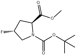 BOC-TRANS-4-FLUORO-L-PROLINE METHYL ESTER Struktur