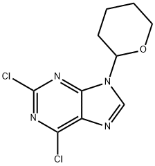 2,6-Dichloro-9-(tetrahydro-2H-pyran-2-yl)-9H-purine Struktur