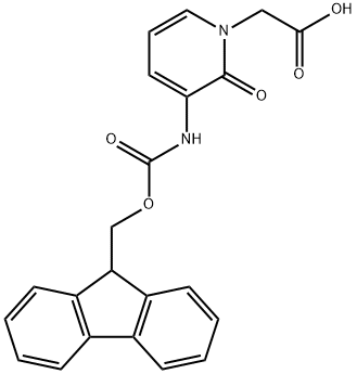 FMOC-3-AMINO-1-CARBOXYMETHYL-PYRIDIN-2-ONE Struktur