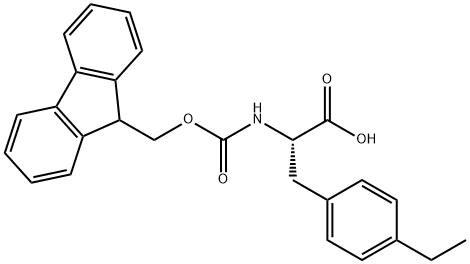 (S)-3-(4-ETHYL-PHENYL)-2-(9H-FLUOREN-9-YLMETHOXYCARBONYLAMINO)-PROPIONIC ACID Struktur