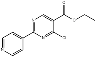 ethyl 4-chloro-2-pyridin-4-ylpyrimidine-5-carboxylate Struktur