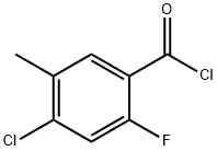 Benzoyl chloride, 4-chloro-2-fluoro-5-methyl- (9CI) Struktur