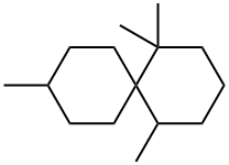 1,1,5,9-Tetramethylspiro[5.5]undecane Struktur