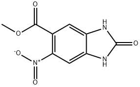 Methyl 6-nitro-2-oxo-2,3-dihydro-1H-1,3-benzodiazole-5-carboxylate Struktur