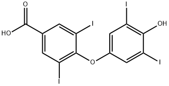 3,5-ジヨード-4-(4-ヒドロキシ-3,5-ジヨードフェノキシ)安息香酸 化學(xué)構(gòu)造式