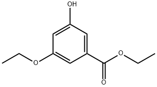 Benzoic acid, 3-ethoxy-5-hydroxy-, ethyl ester (9CI) Struktur