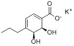 (2R,3S)-1-CARBOXY-4-PROPYL-2,3-DIHYDROXY-CYCLOHEXA-4,6-DIENE, POTASSIUM SALT, BALANCE SODIUM SALT, 93 Struktur