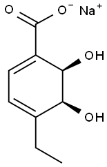 (2R,3S)-1-CARBOXY-4-ETHYL-2,3-DIHYDROXY-CYCLOHEXA-4,6-DIENE, SODIUM SALT, 85 Struktur