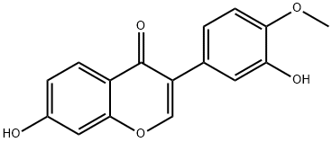 3-(3-ヒドロキシ-4-メトキシフェニル)-7-ヒドロキシ-4H-1-ベンゾピラン-4-オン 化學(xué)構(gòu)造式