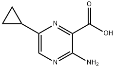 Pyrazinecarboxylic acid, 3-amino-6-cyclopropyl- (7CI,8CI) Struktur