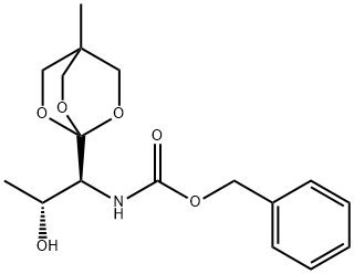 1-[N-BENZYLOXYCARBONYL-(1S,2R)-1-AMINO-2-HYDROXYPROPYL]-4-METHYL-2,6,7-TRIOXABICYCLO[2.2.2]OCTANE Struktur