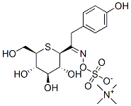 tetramethylammonium [4-hydroxy-alpha-(1-thio-beta-D-glucopyranosyl)phenethylideneaminyl] sulphate Struktur