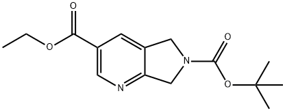 6H-Pyrrolo[3,4-b]pyridine-3,6-dicarboxylic acid, 5,7-dihydro-, 6-(1,1-dimethylethyl) 3-ethyl ester Struktur