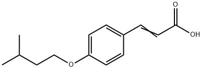 (2E)-3-[4-(3-methylbutoxy)phenyl]acrylic acid Struktur