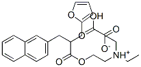 diethyl[2-[3-(2-furyl)-2-(2-naphthylmethyl)propionyloxy]ethyl]ammonium hydrogen oxalate  Struktur