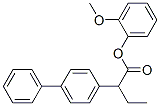 alpha-Ethyl-4-biphenylacetic acid, o-methoxyphenyl ester Struktur