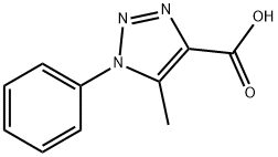 5-Methyl-1-phenyl-1H-[1,	2,	3]triazole-4-carboxylic	acid Struktur