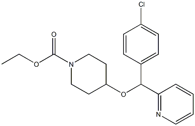 4-[(4-Chlorophenyl)-2-pyridinylmethoxy]-1-piperidinecarboxylic acid ethyl ester Struktur