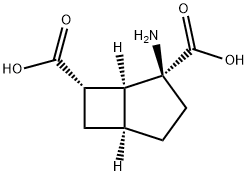 Bicyclo[3.2.0]heptane-2,7-dicarboxylic acid, 2-amino-, (1S,2S,5S,7S)- (9CI) Struktur