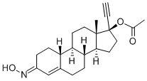 17-ALPHA-ETHYNYL-19-NORTESTOSTERONE ACETATE OXIME Struktur