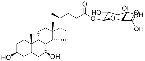 1-[(3α,5β,7α)-3,7-Dihydroxycholan-24-oate] β-D-Glucopyranuronic Acid Struktur