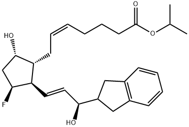 9ALPHA,15R-DIHYDROXY-11BETA-FLUORO-15-(2,3-DIHYDRO-1H-INDEN-2-YL)-16,17,18, 19,20-PENTANOR-PROSTA-5Z,13E-DIEN-1-OIC ACID, ISOPROPYL ESTER Struktur