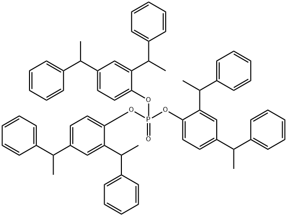 tris(2,4-bis(1-phenylethyl)phenyl) phosphate Struktur