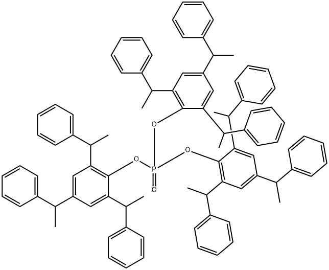 tris[2,4,6-tris(1-phenylethyl)phenyl] phosphate Struktur