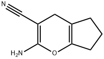 Cyclopenta[b]pyran-3-carbonitrile,  2-amino-4,5,6,7-tetrahydro- Struktur