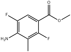 Benzoic acid, 4-amino-2,5-difluoro-3-methyl-, methyl ester (9CI) Struktur