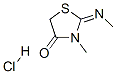 3-methyl-2-(methylimino)thiazolidin-4-one monohydrochloride  Struktur