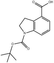 1H-INDOLE-1,4-DICARBOXYLIC ACID,2,3-DIHYDRO-,1-(1,1-DIMETHYLETHYL)ESTER Struktur