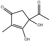 2-Cyclopenten-1-one, 4-acetyl-3,4-dihydroxy-2-methyl- (9CI) Struktur