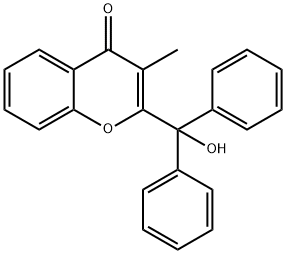 2-(Hydroxydiphenylmethyl)-3-methylchromone Struktur