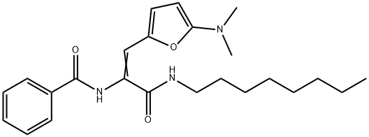 Benzamide,  N-[2-[5-(dimethylamino)-2-furanyl]-1-[(octylamino)carbonyl]ethenyl]- Struktur