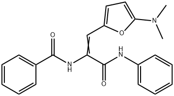 Benzamide,  N-[2-[5-(dimethylamino)-2-furanyl]-1-[(phenylamino)carbonyl]ethenyl]- Struktur