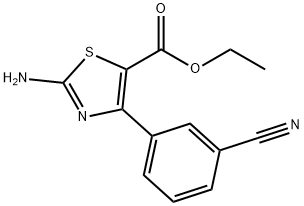 2-AMINO-4-(3-CYANOPHENYL)-5-THIAZOLECARBOXYLIC ACID ETHYL ESTER Struktur