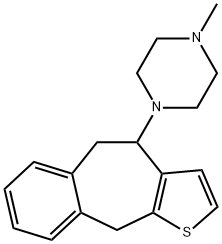 1-(5,10-Dihydro-4H-benzo[5,6]cyclohepta[1,2-b]thiophen-4-yl)-4-methylpiperazine Struktur