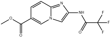 METHYL 2-(2,2,2-TRIFLUORO-ACETYLAMINO)-IMIDAZO[1,2-A]PYRIDINE-6-CARBOXYLATE Struktur