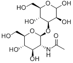 3-O-[2-ACETAMIDO-2-DEOXY-BETA-D-GLUCOPYRANOSYL]-D-MANNOPYRANOSE Struktur