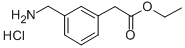 3-aminomethylphenylacetic acid ethyl ester(HCl) Struktur